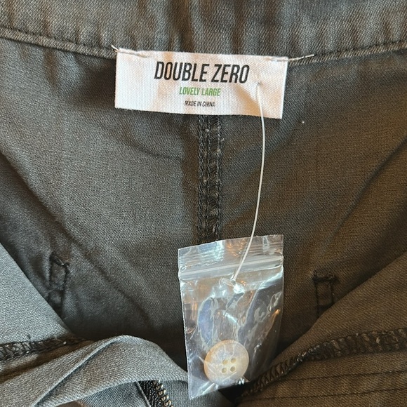 Double Zero Pleated High Rise Wide Leg Pants Black Pockets Womens Size Large - Picture 10 of 11